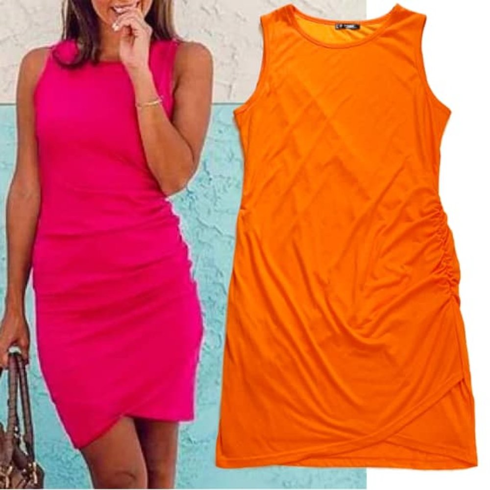BTFBM Dress Orange NEW Size XL - Picture 2 of 15